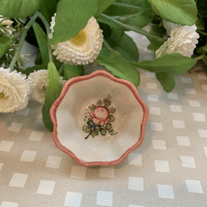 Cuenquito filo rosa flor