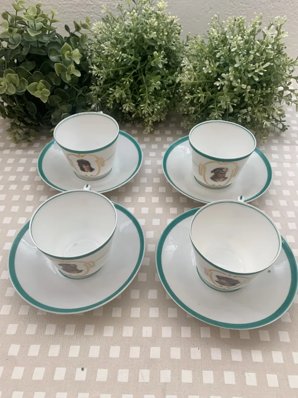 Juego 4 tazas damas de época - Imagen 2