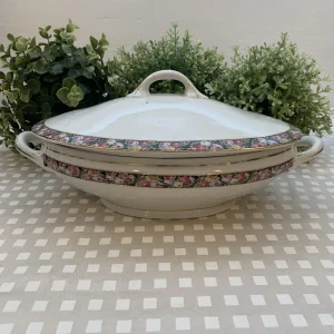 Guisera filo negro y flores