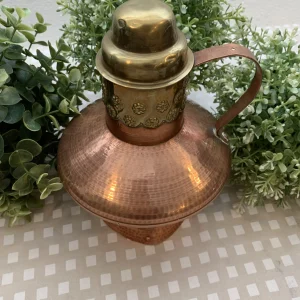 Vasija de cobre tapa broce